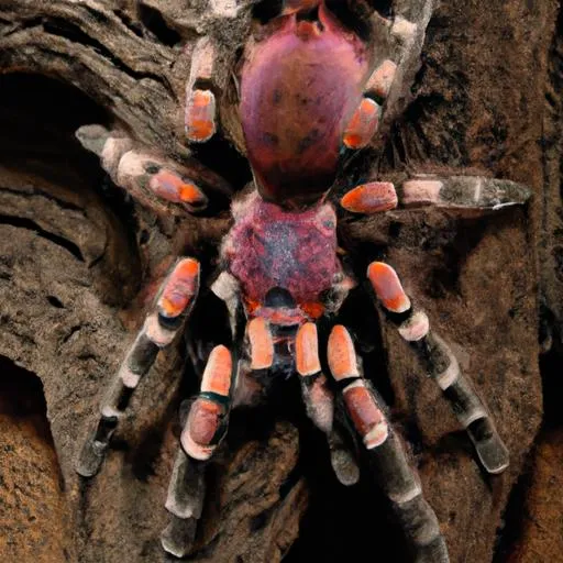 21093 pink toe tarantula climbing