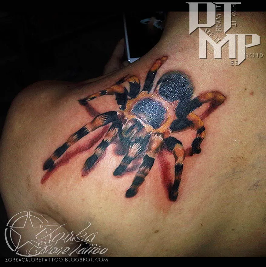 21306 tarantula tattoo leg